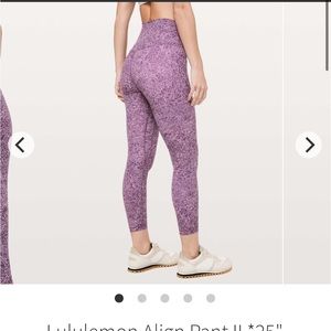 Lululemon align 25” Arabesque Antionette Smokey Quartz